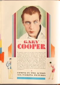 GARY COOPER campaign book page