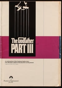 GODFATHER PART III campaign book page