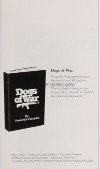 DOGS OF WAR ('80) campaign book page