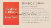 BREAKFAST AT TIFFANY'S ('61) campaign book page