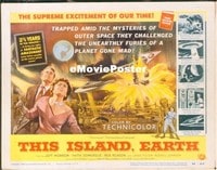 VHP7 296 THIS ISLAND EARTH title lobby card '55 2 1/2 years in the making!