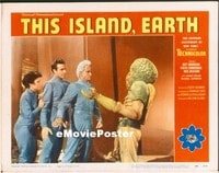 VHP7 297 THIS ISLAND EARTH lobby card #2 '55 space people & alien!