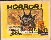 VHP7 341 NIGHT OF THE DEMON title lobby card '57 Jacques Tourneur