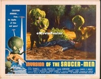 VHP7 355 INVASION OF THE SAUCER MEN lobby card #3 '57 3 cabbage guys!