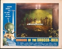 VHP7 358 INVASION OF THE SAUCER MEN lobby card #7 '57 7 men attack!