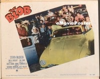 VHP7 367 BLOB lobby card #1 '58 teens in cool vintage cars!
