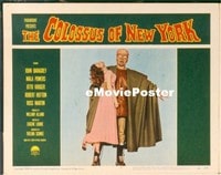 VHP7 376 COLOSSUS OF NEW YORK lobby card #4 '58 monster holds girl!