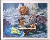 VHP7 390 FIRST MEN IN THE MOON lobby card '64 two astronauts!