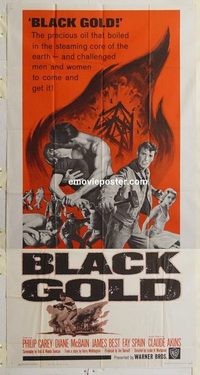 3218 BLACK GOLD three-sheet movie poster '62 Philip Carey, McBain
