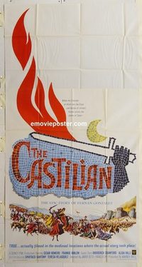 3221 CASTILIAN three-sheet movie poster '63 Cesar Romero, Frankie Avalon