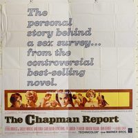 3204 CHAPMAN REPORT six-sheet movie poster '62 Jane Fonda, Shelley Winters