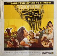 3212 STEEL CLAW six-sheet movie poster '61 George Montgomery, WWII!