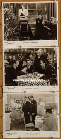 6083 CHRISTMAS IN CONNECTICUT 3 vintage 8x10 stills R70s Stanwyck