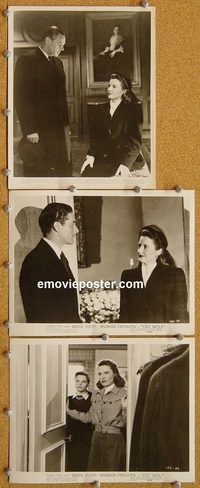 6086 CRY WOLF 3 vintage 8x10 stills '47 Errol Flynn, Barbara Stanwyck