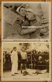 6319 SON OF A SAILOR 2 vintage 8x10 stills '33 boxing Joe E. Brown!