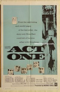1706 ACT ONE one-sheet movie poster '64 George Hamilton, Jason Robards