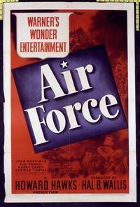 1709 AIR FORCE one-sheet movie poster '43 Howard Hawks, John Garfield