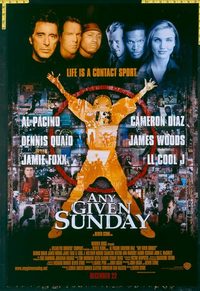 4713 ANY GIVEN SUNDAY DS advance one-sheet movie poster '99 Pacino, Diaz