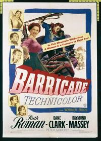 1719 BARRICADE one-sheet movie poster '50 Ruth Roman, Dane Clark