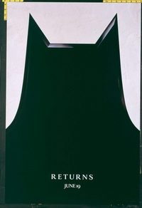 4732 BATMAN RETURNS DS teaser one-sheet movie poster '92 Michael Keaton