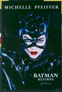 4731 BATMAN RETURNS Catwoman teaser one-sheet movie poster '92 Pfeiffer