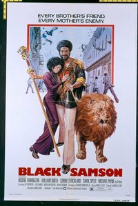 4740 BLACK SAMSON one-sheet movie poster '74 wild blaxploitation image!