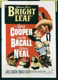 1738 BRIGHT LEAF one-sheet movie poster '50 Gary Cooper, Lauren Bacall, Neal