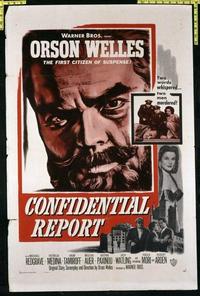 1753 CONFIDENTIAL REPORT one-sheet movie poster 1962 Orson Welles, Redgrave