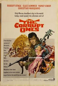 1756 CORRUPT ONES one-sheet movie poster '67 orgy of evil, Robert Stack