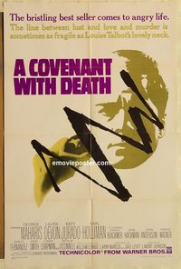 1761 COVENANT WITH DEATH one-sheet movie poster '67 George Maharis