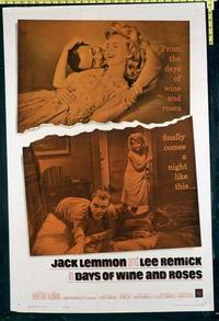 1769 DAYS OF WINE & ROSES one-sheet movie poster '63 Jack Lemmon, Remick