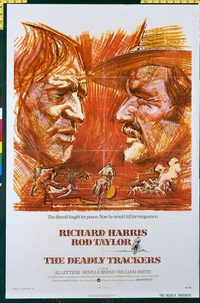 4775 DEADLY TRACKERS one-sheet movie poster '73 Sam Fuller, Richard Harris