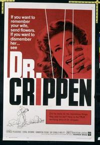 1778 DR CRIPPEN one-sheet movie poster '64 Donald Pleasence, Samantha Eggar