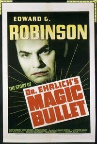 1779 DR EHRLICH'S MAGIC BULLET one-sheet movie poster '40 Edward G. Robinson