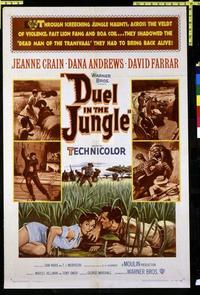 1781 DUEL IN THE JUNGLE one-sheet movie poster '54 Dana Andrews, Crain