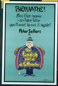 4798 FIENDISH PLOT OF DR FU MANCHU one-sheet movie poster '80 Peter Sellers