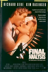 4799 FINAL ANALYSIS DS one-sheet movie poster '92 Richard Gere, Basinger
