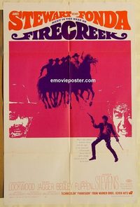 1789 FIRECREEK one-sheet movie poster '68 James Stewart, Henry Fonda