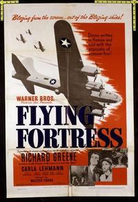 1792 FLYING FORTRESS one-sheet movie poster '42 great World War II planes!