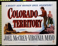 3433 COLORADO TERRITORY half-sheet movie poster '49 Joel McCrea, Mayo