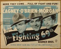 3442 FIGHTING 69TH half-sheet movie poster R48 James Cagney, Pat O'Brien