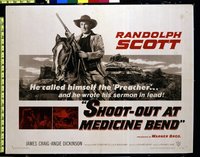 3471 SHOOT-OUT AT MEDICINE BEND half-sheet movie poster '57 Raldolph Scott