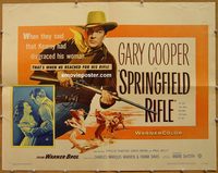 3473 SPRINGFIELD RIFLE half-sheet movie poster '52 Gary Cooper with gun!