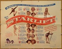 3474 STARLIFT half-sheet movie poster '51 Gary Cooper, James Cagney
