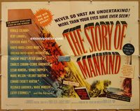 3476 STORY OF MANKIND half-sheet movie poster '57 Ronald Colman, Marx Bros