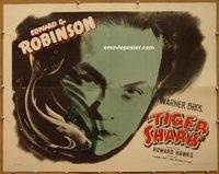 3484 TIGER SHARK half-sheet movie poster R44 Edward G. Robinson