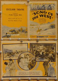 2587 SONG OF THE WEST movie herald '30 Boles, Joe E. Brown