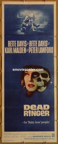 3320 DEAD RINGER insert movie poster '64 Bette Davis, Karl Malden