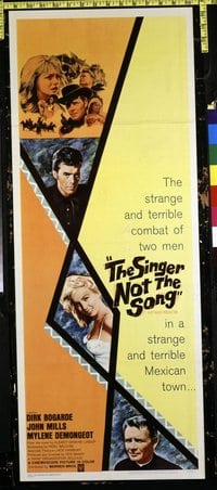 3358 SINGER NOT THE SONG insert movie poster '62 Dirk Bogarde, Mills