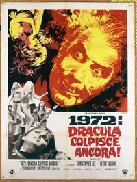 3018 DRACULA AD 1972 Italian one-panel movie poster '72 Hammer, Cushing
